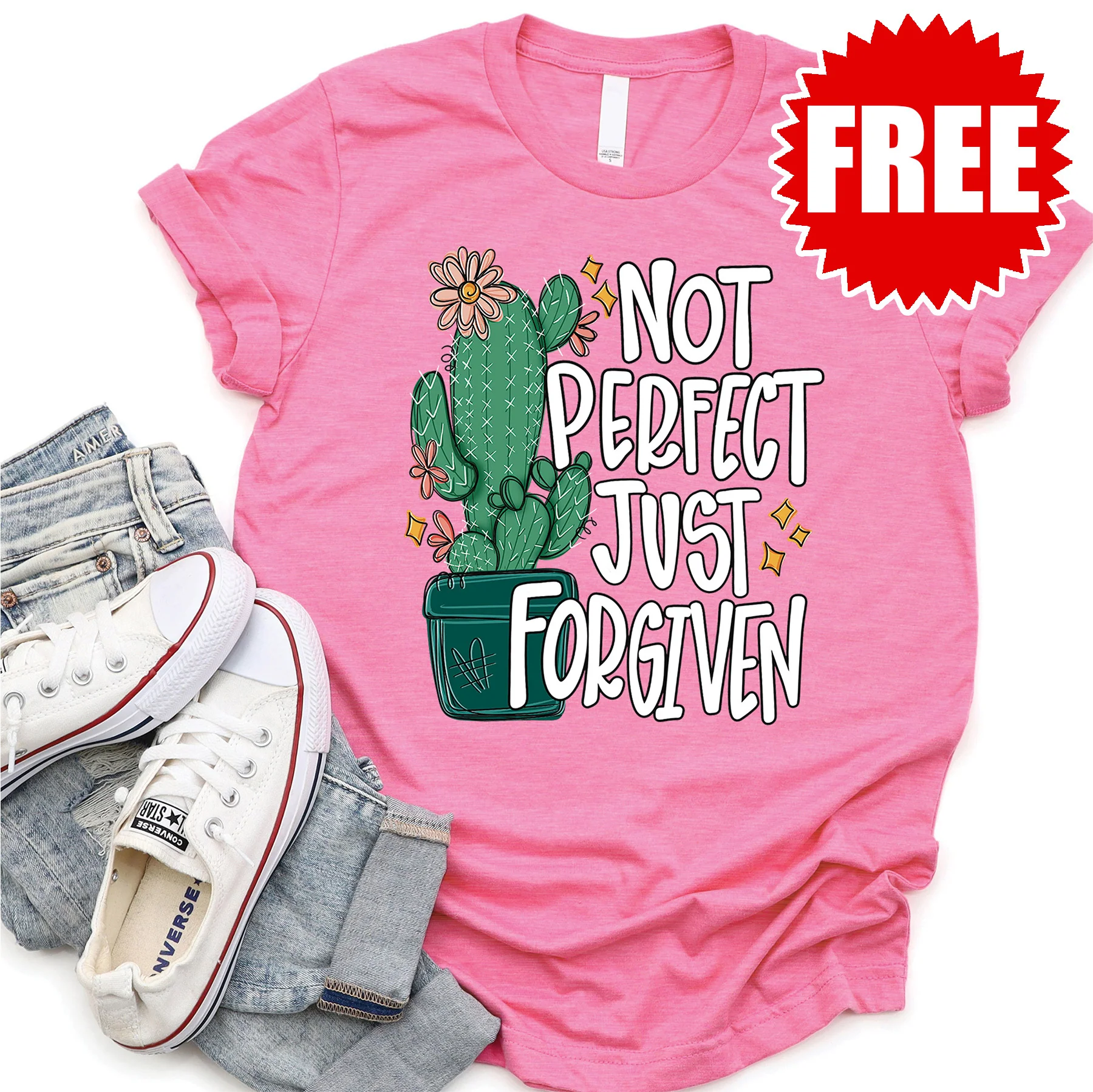 Not Perfect Just Forgiven Tee - 0