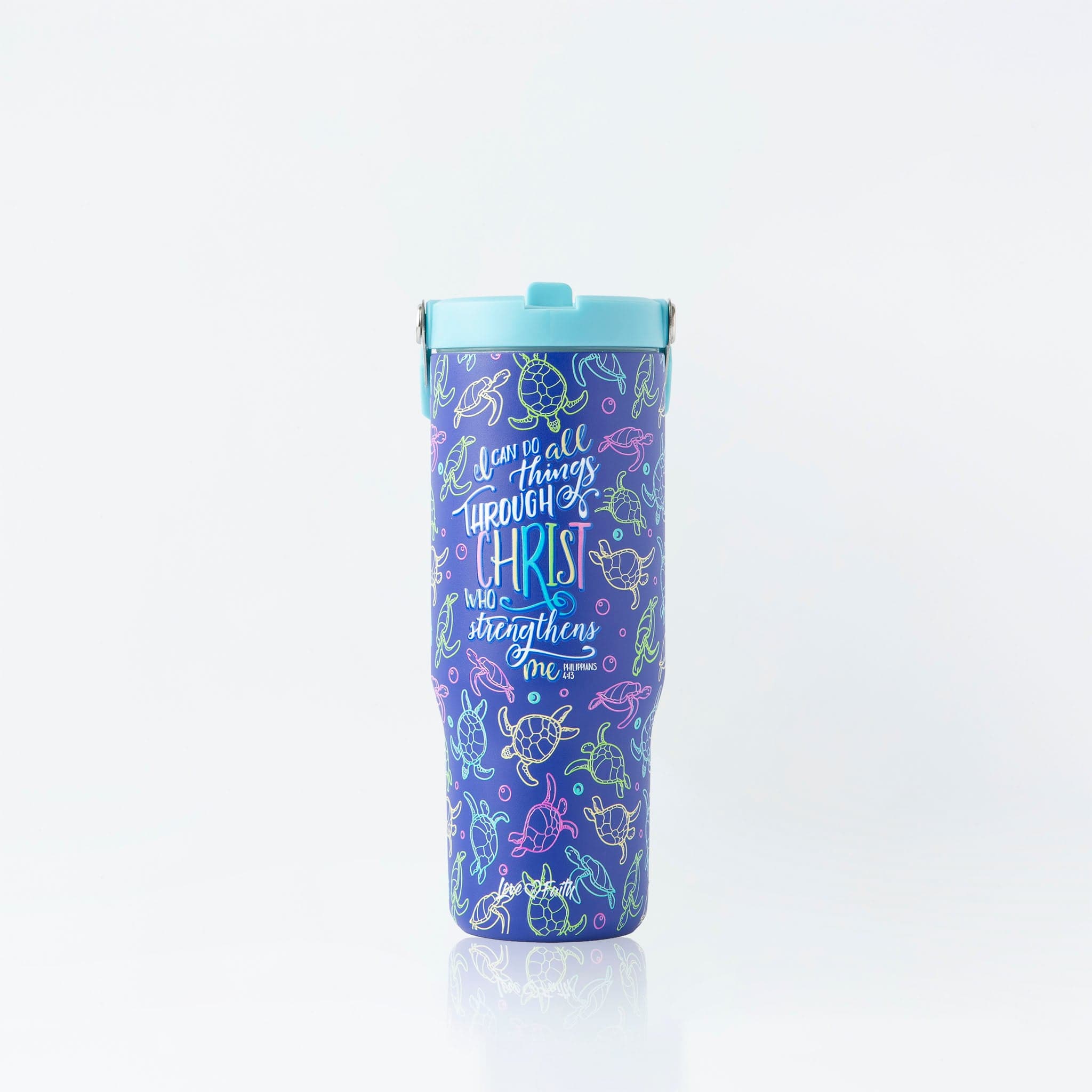 Phil 4:13 Stainless Steel 30oz Flip Top Tumbler - Image 5