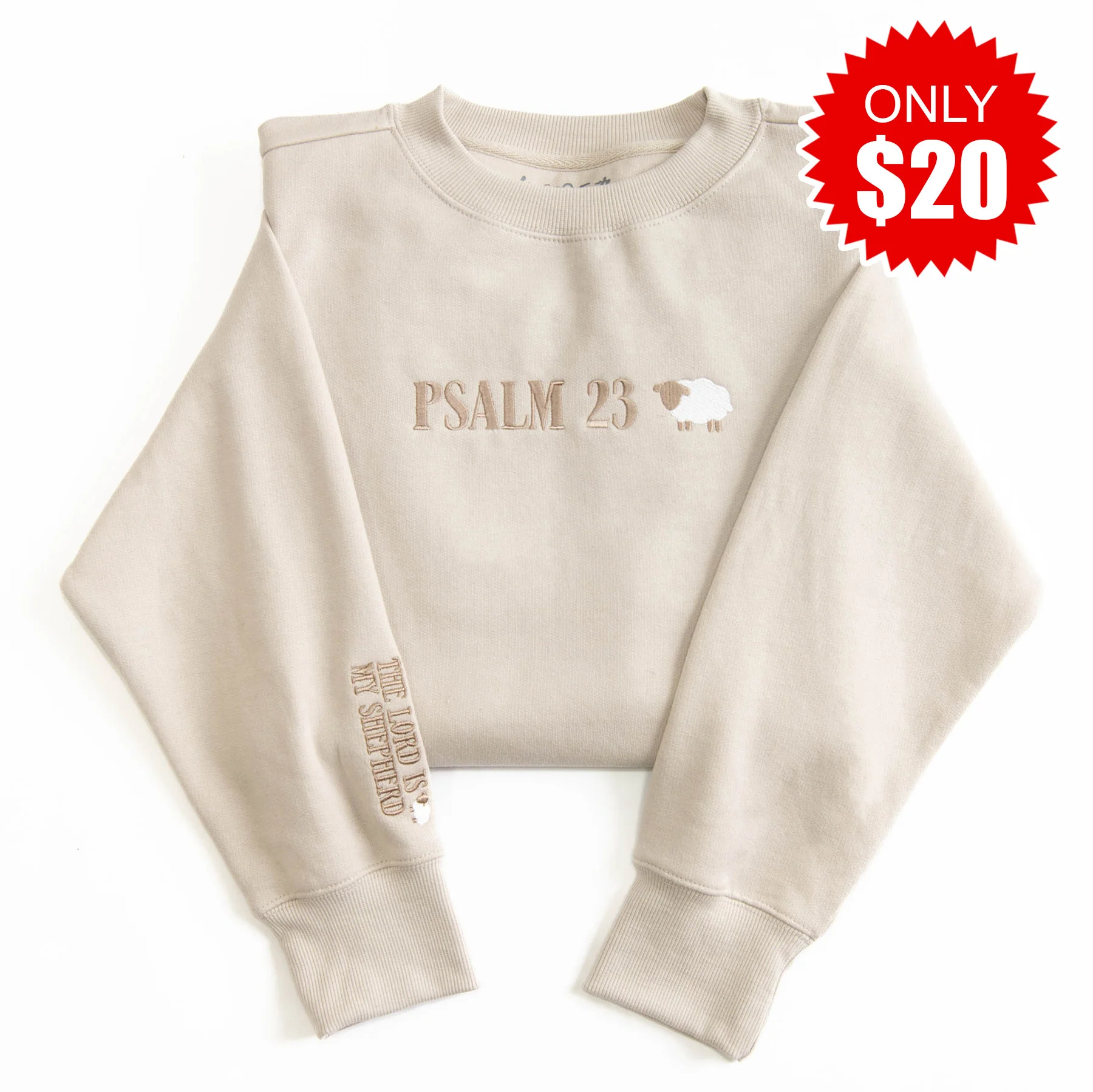 Psalm 23 Embroidered Crewneck Sweatshirt - 20