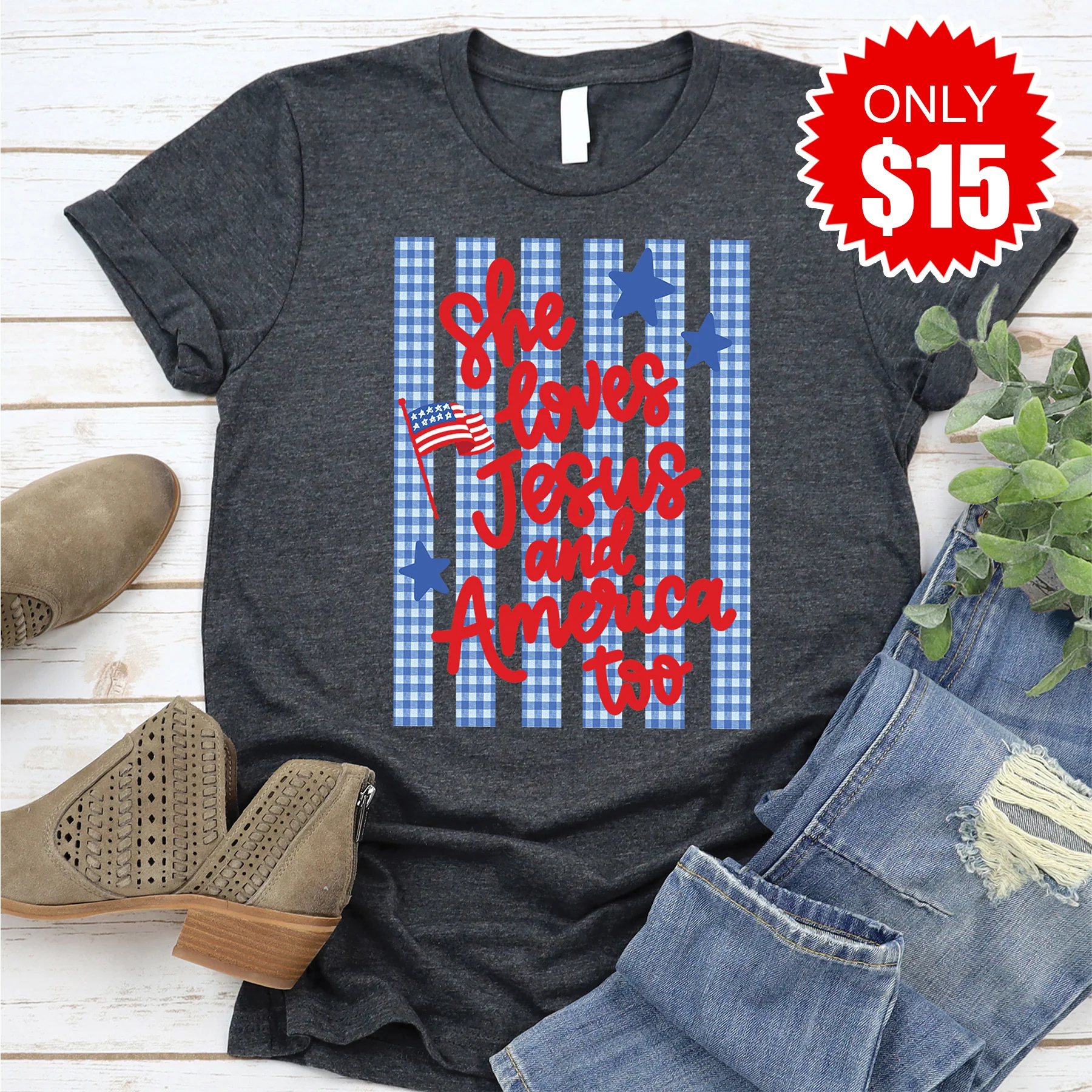 She Loves Tee - Heather Charcoal - 15