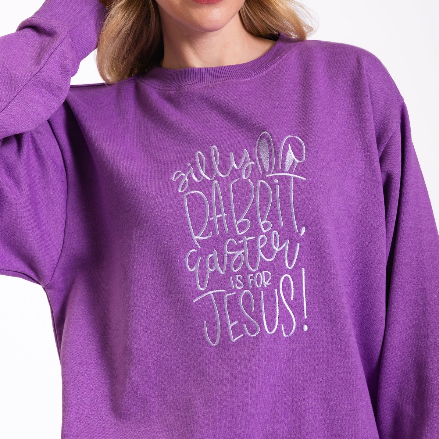 Embroidered Silly Rabbit Sweatshirt - Image 2
