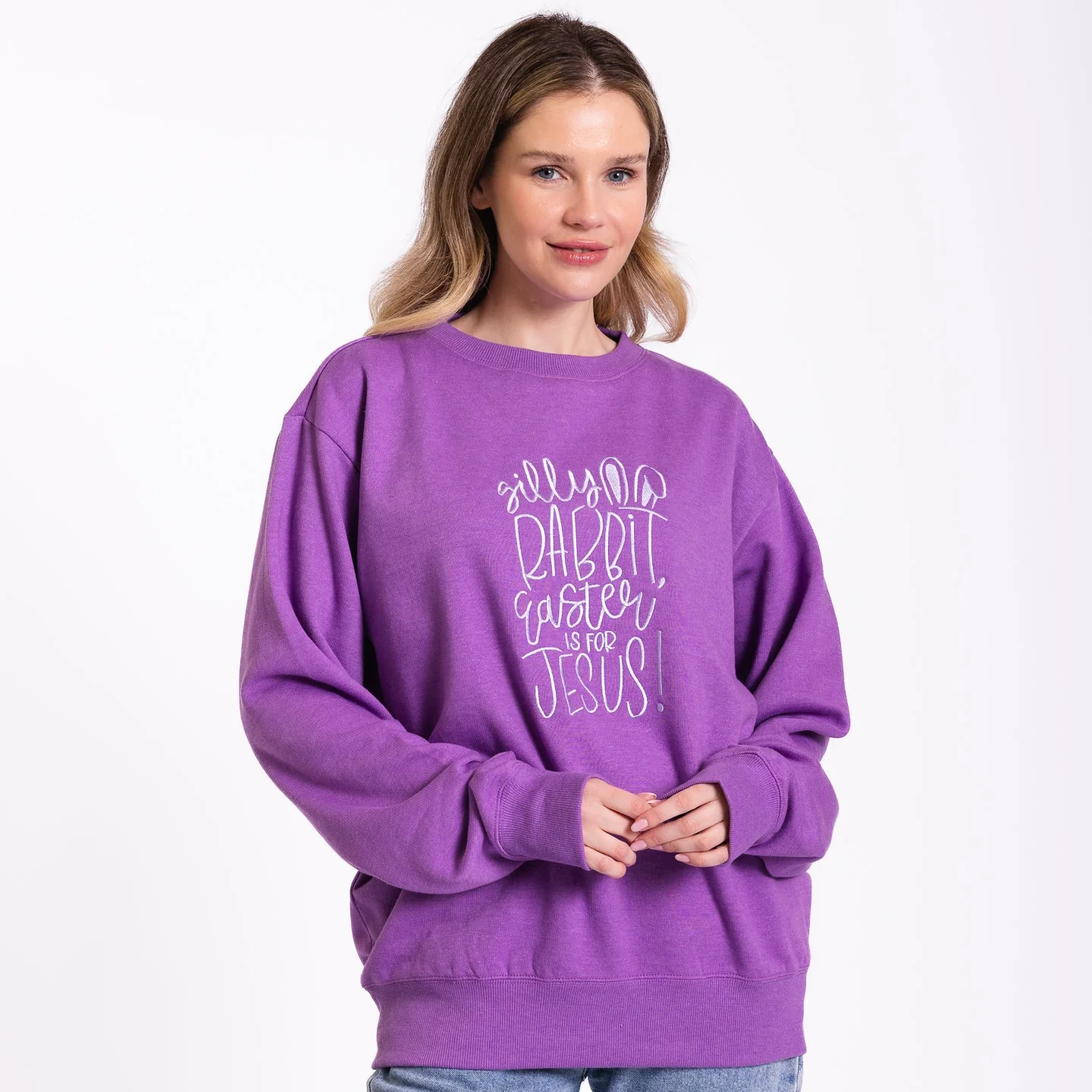 Embroidered Silly Rabbit Sweatshirt - Image 3