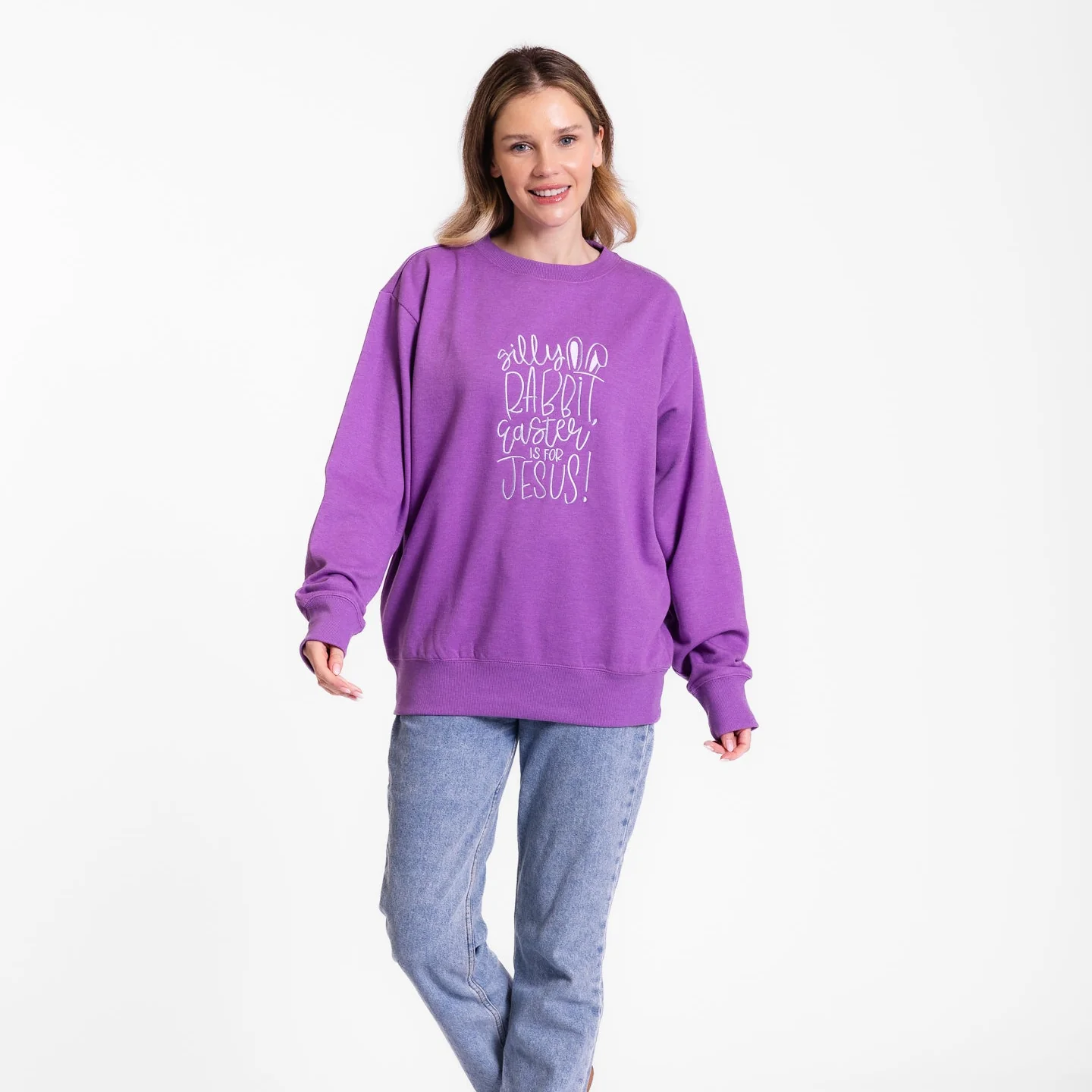 Embroidered Silly Rabbit Sweatshirt - Image 4