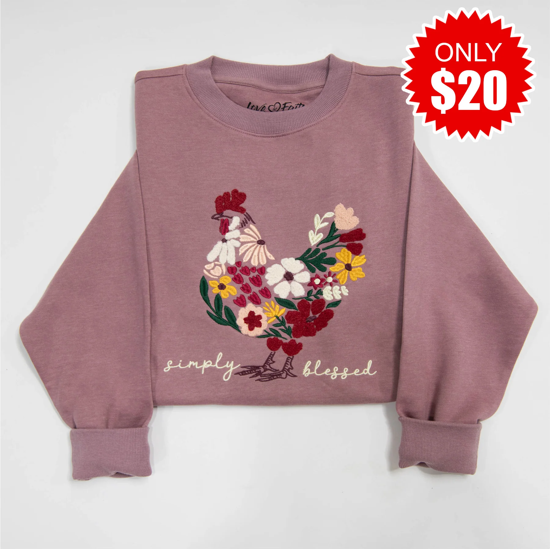 Simply Blessed Embellished Sweatshirt - 20