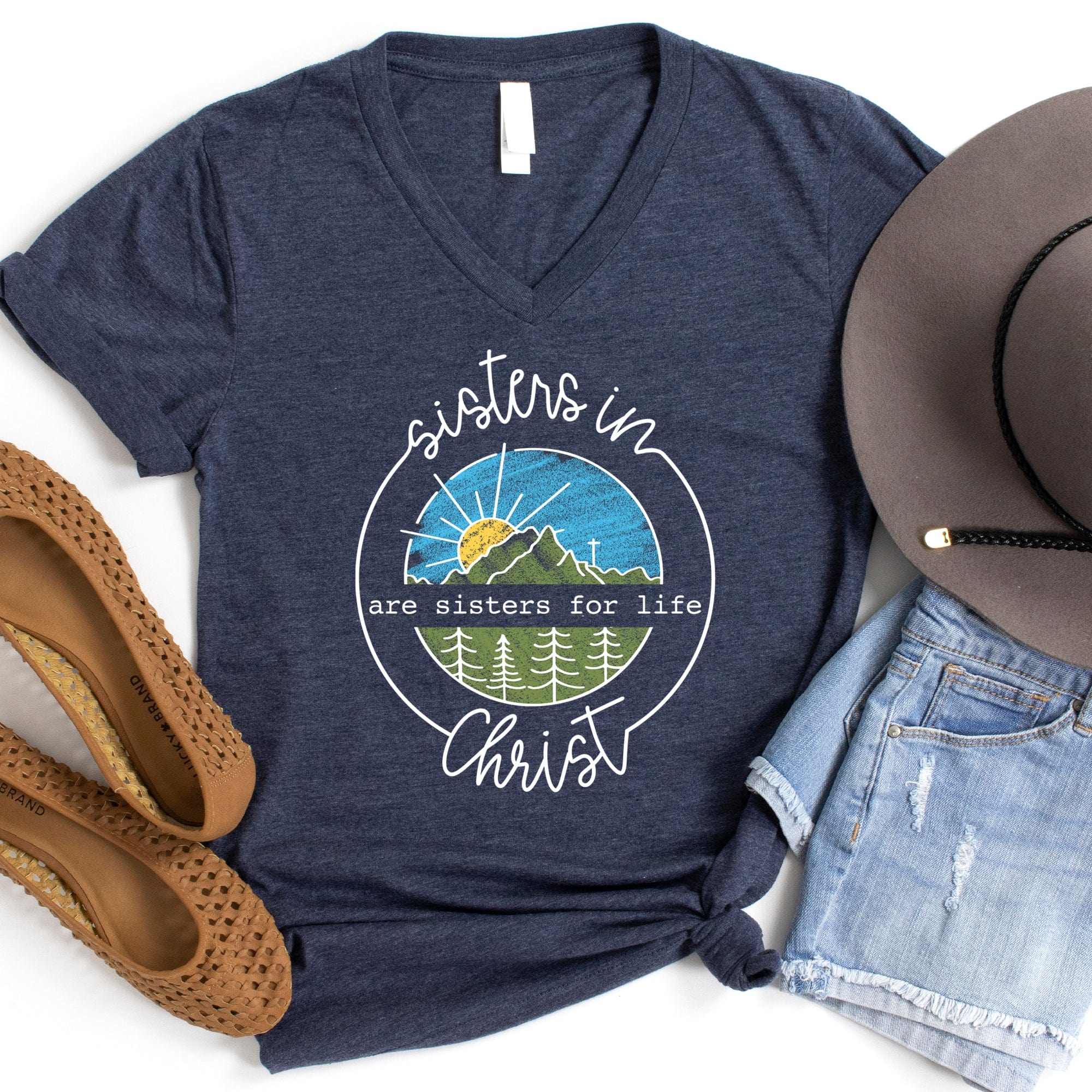 Sisters in Christ V-Neck - Image 2
