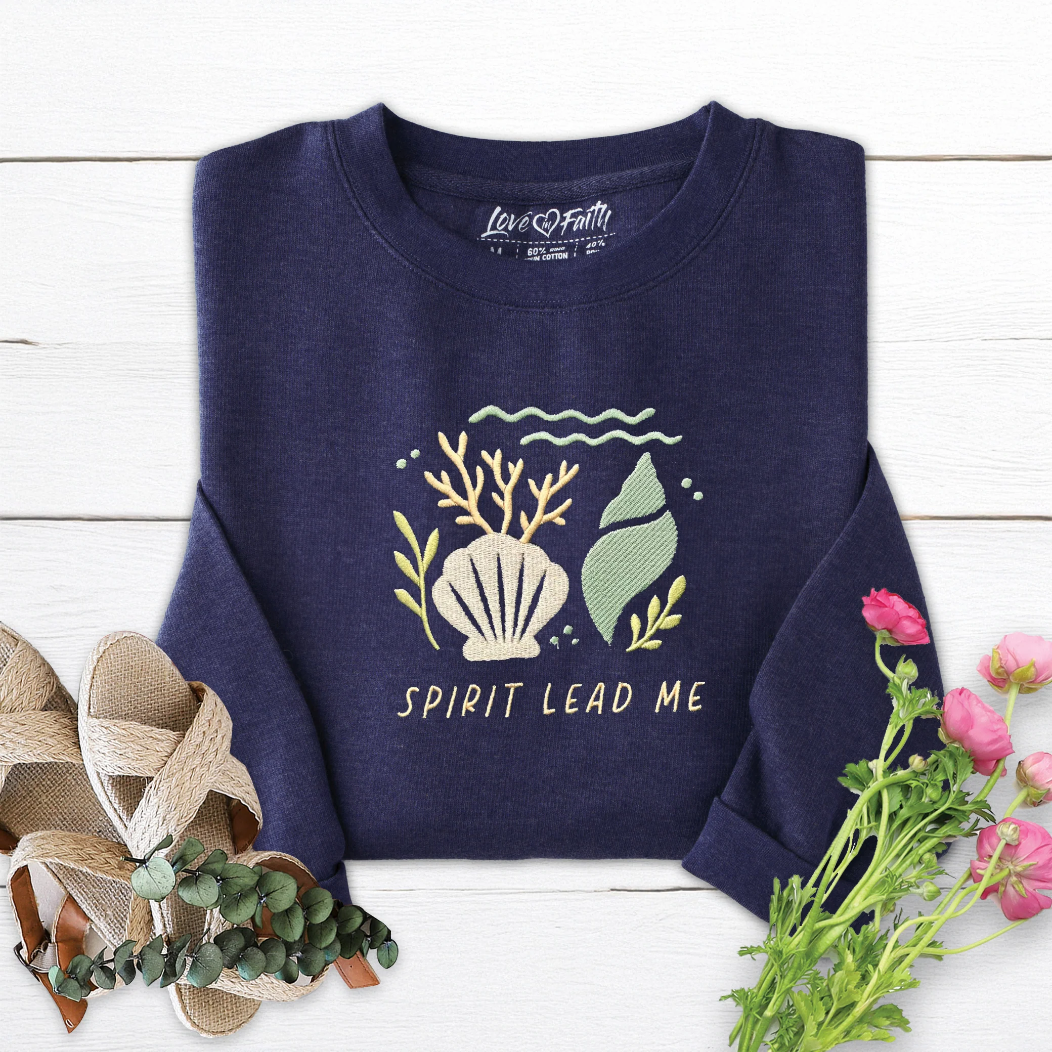 Spirit Lead Me Embroidered Crewneck Sweatshirt - Image 2