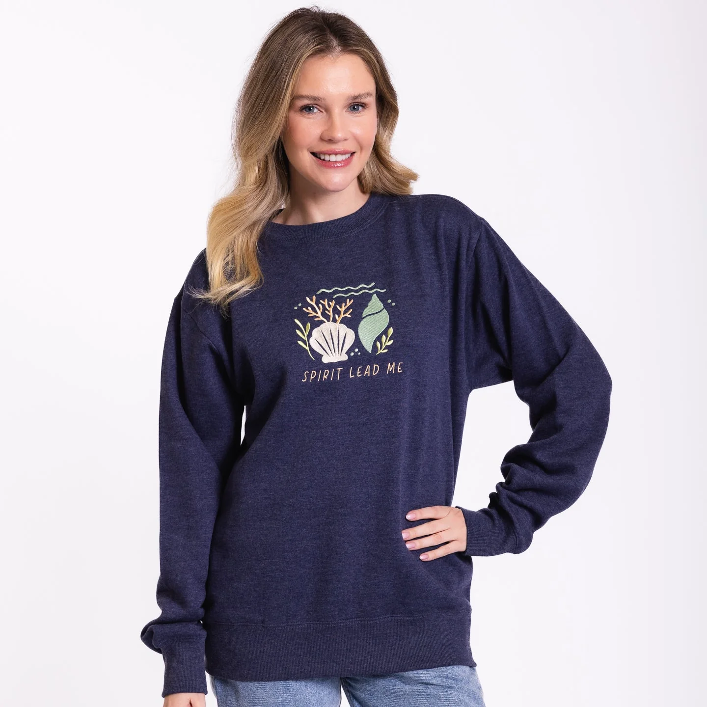Spirit Lead Me Embroidered Crewneck Sweatshirt - Image 3