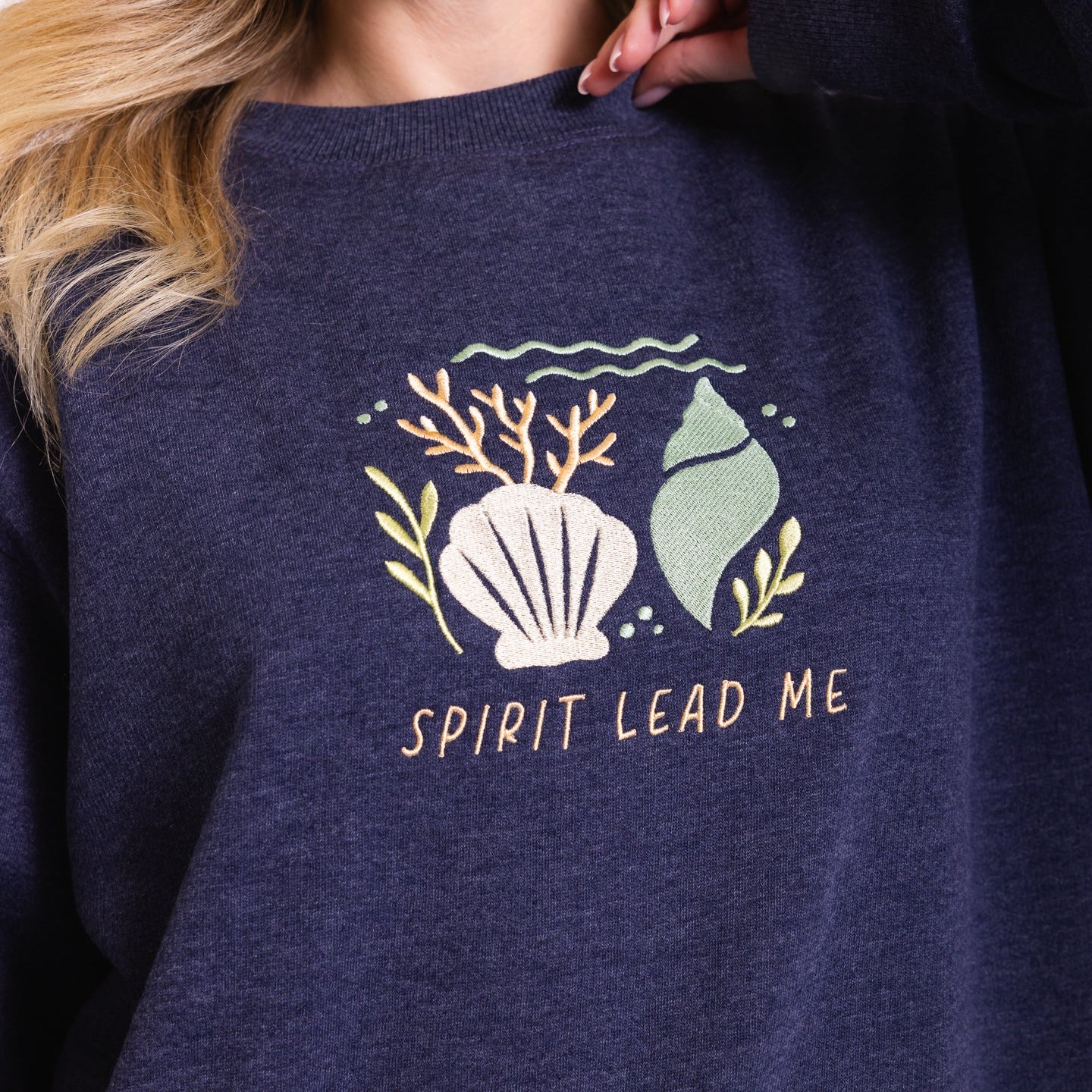 Spirit Lead Me Embroidered Crewneck Sweatshirt - Image 4