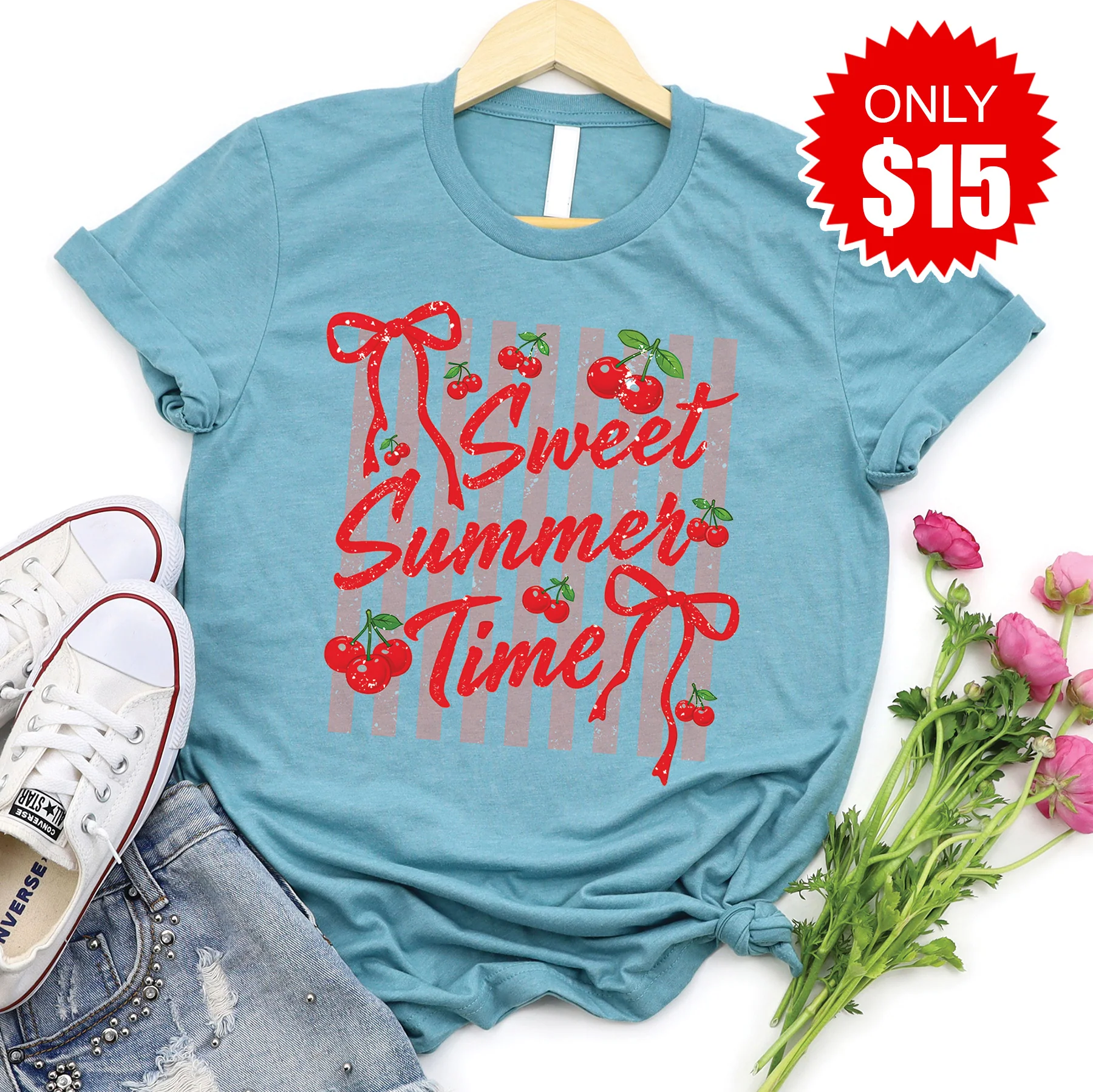 Sweet Summer Tee - Heather Lagoon - 15