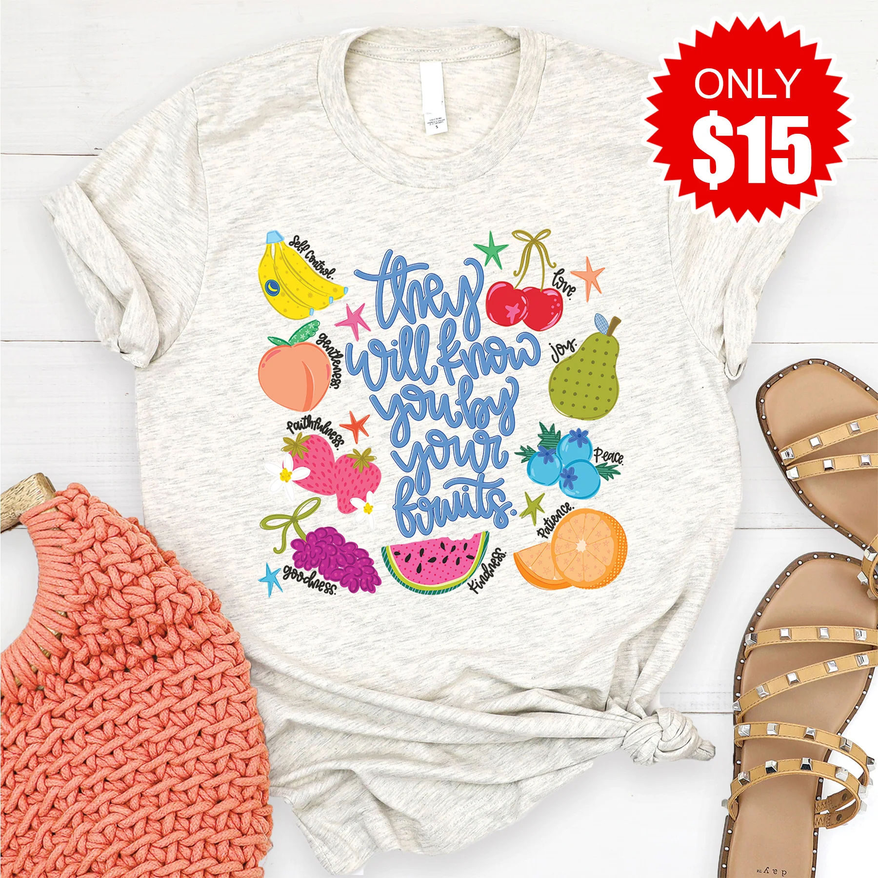 The Will Know You Tee - Heather Oatmeal - 15