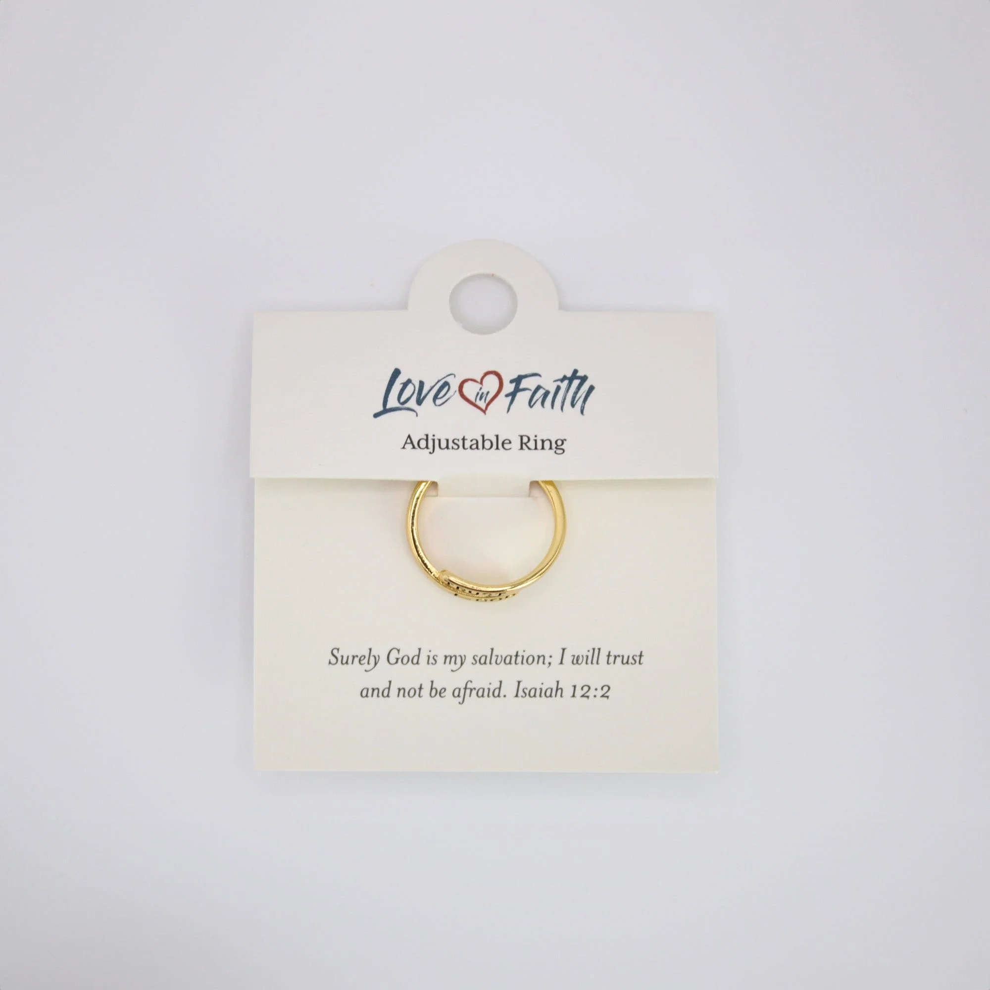 Trust God Gold Plated Brass Ring - Image 4