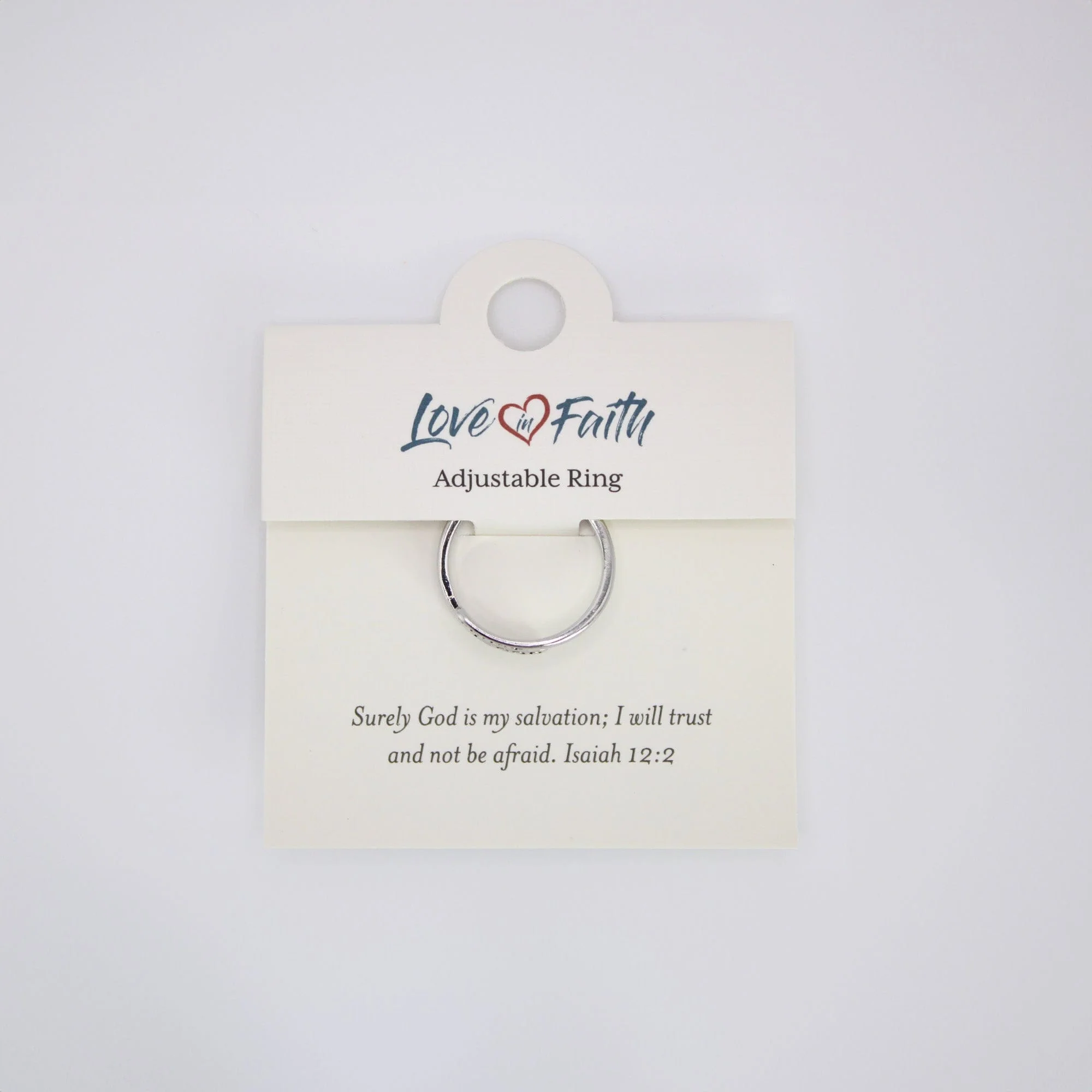Trust God Platinum Plated Brass Ring - Image 4