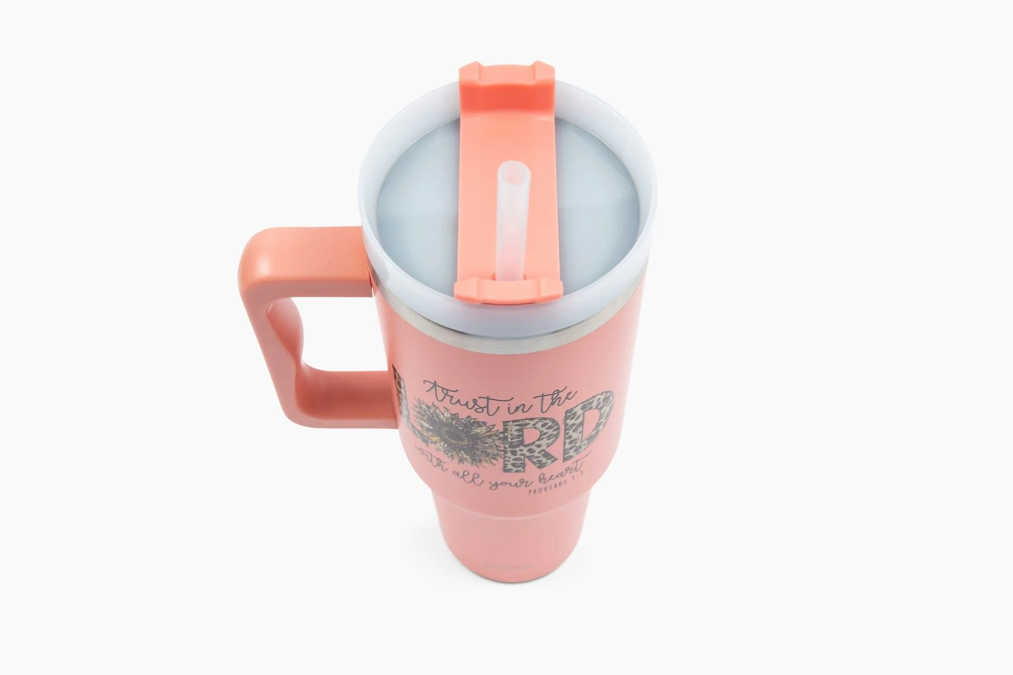 Trust in the Lord Leopard 40oz Tumbler w/ Handle - Image 4