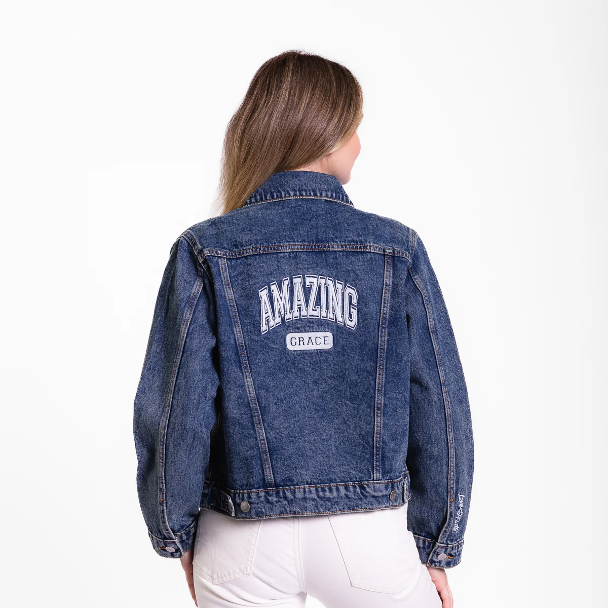 Vintage Washed Amazing Grace Denim Jacket