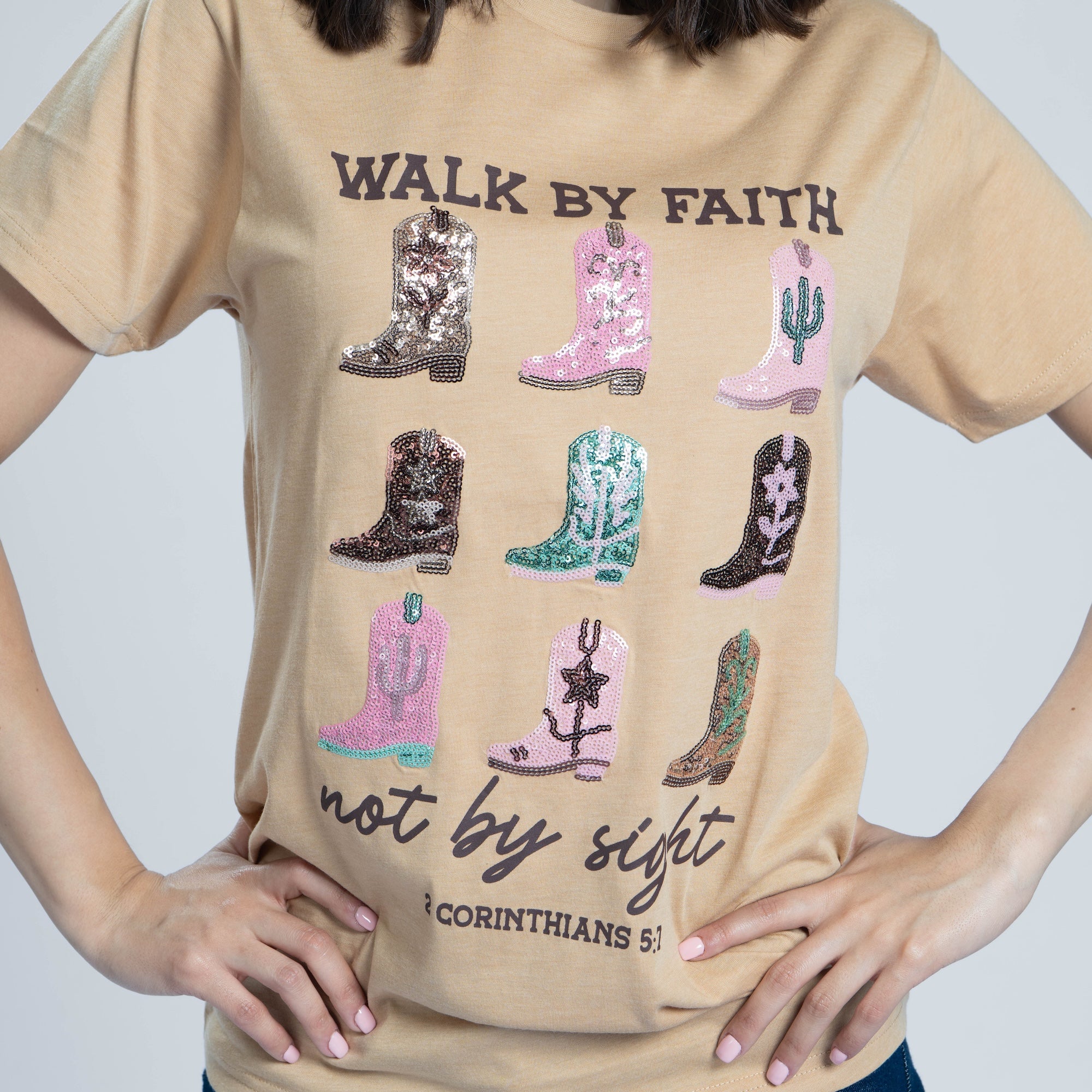 Embellished Walk by Faith Sequin Tee - 15 - Image 3