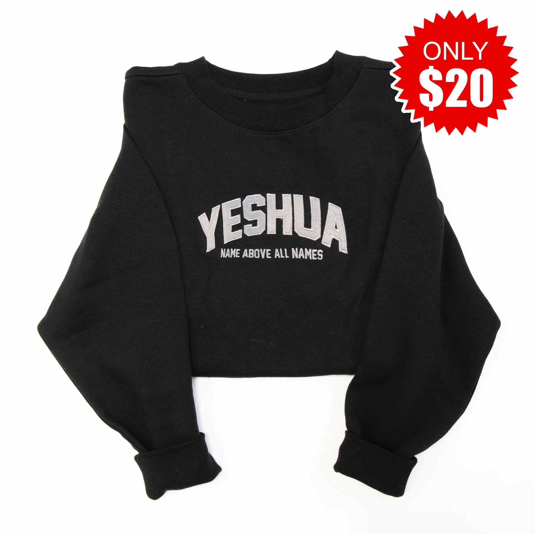 Yeshua Embroidered Crewneck Sweatshirt - 20